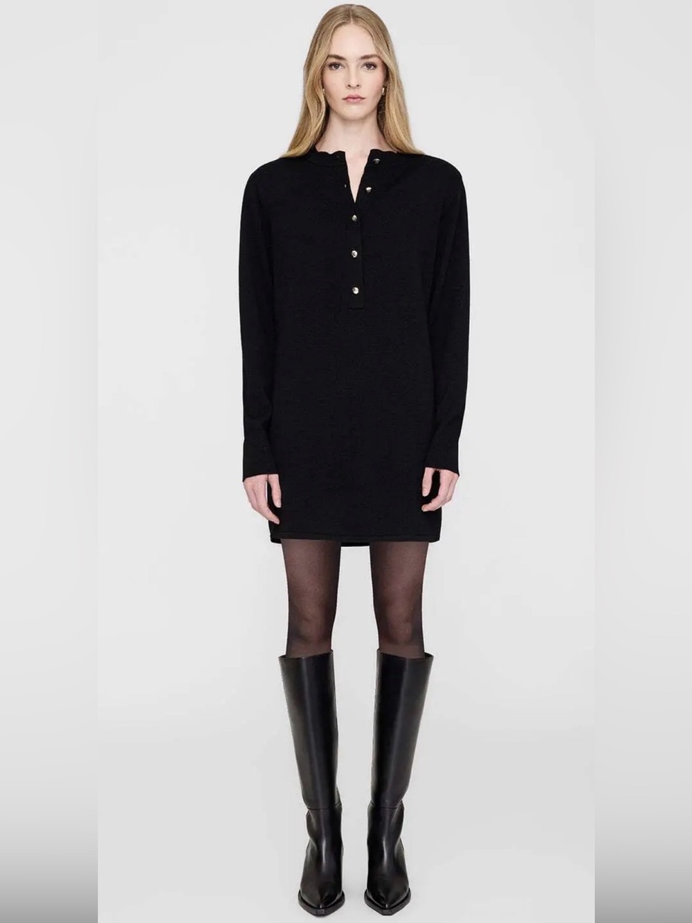 The Ghita Dress by ANINE BING is crafted from an ultra-soft wool-cashmere blend